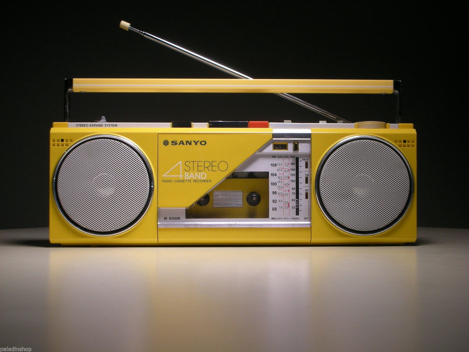 Yellow sony boombox